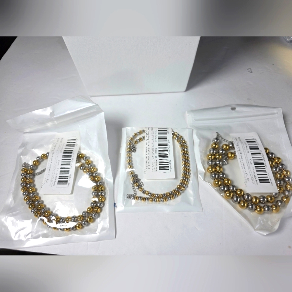 Two-Tone Multi Necklaces - Picture 3 of 4